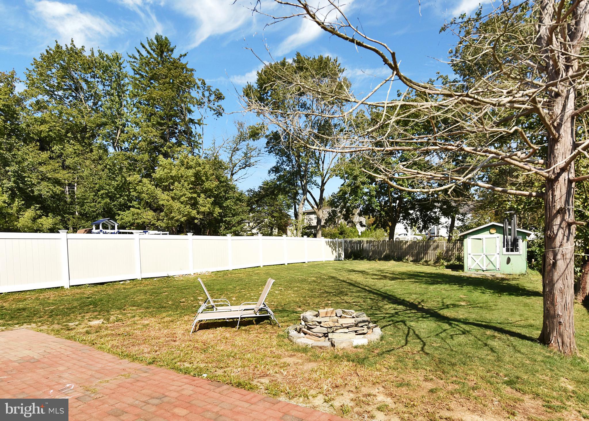 132 Roxboro Road Trenton, NJ 08648 - Photo 24 of 25 Large fenced yard with shed and fire pit