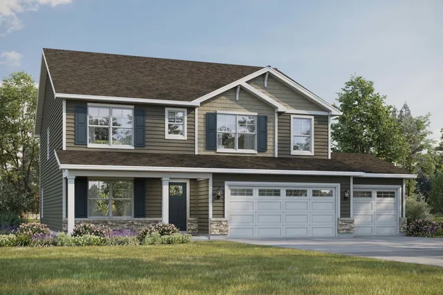 a front view of house with yard and outdoor seating