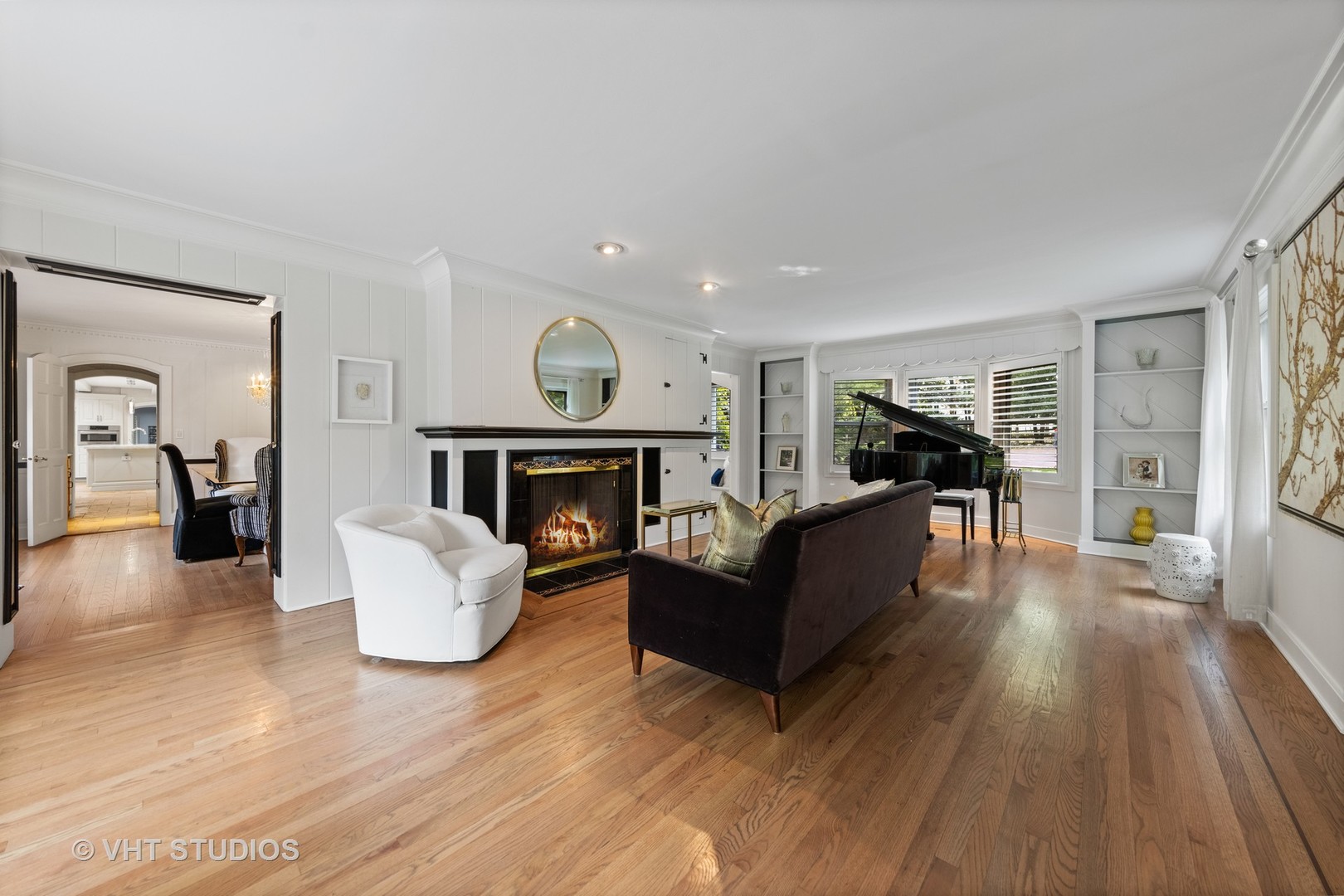 3423 Spring Road Oak Brook, IL 60523 - Photo 16 of 75 a living room with furniture and a fireplace