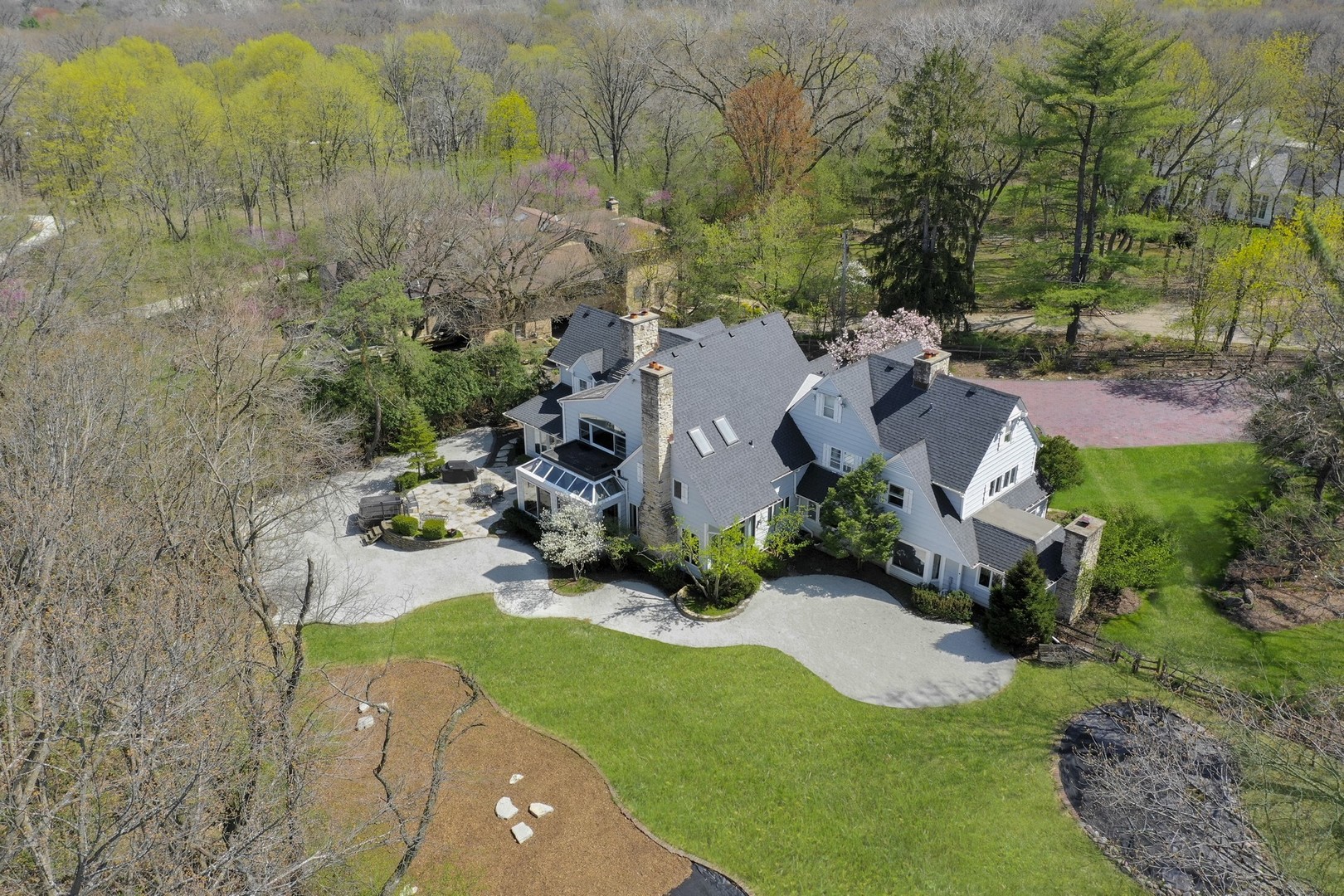 3423 Spring Road Oak Brook, IL 60523 - Photo 44 of 75 an aerial view of a house with a yard