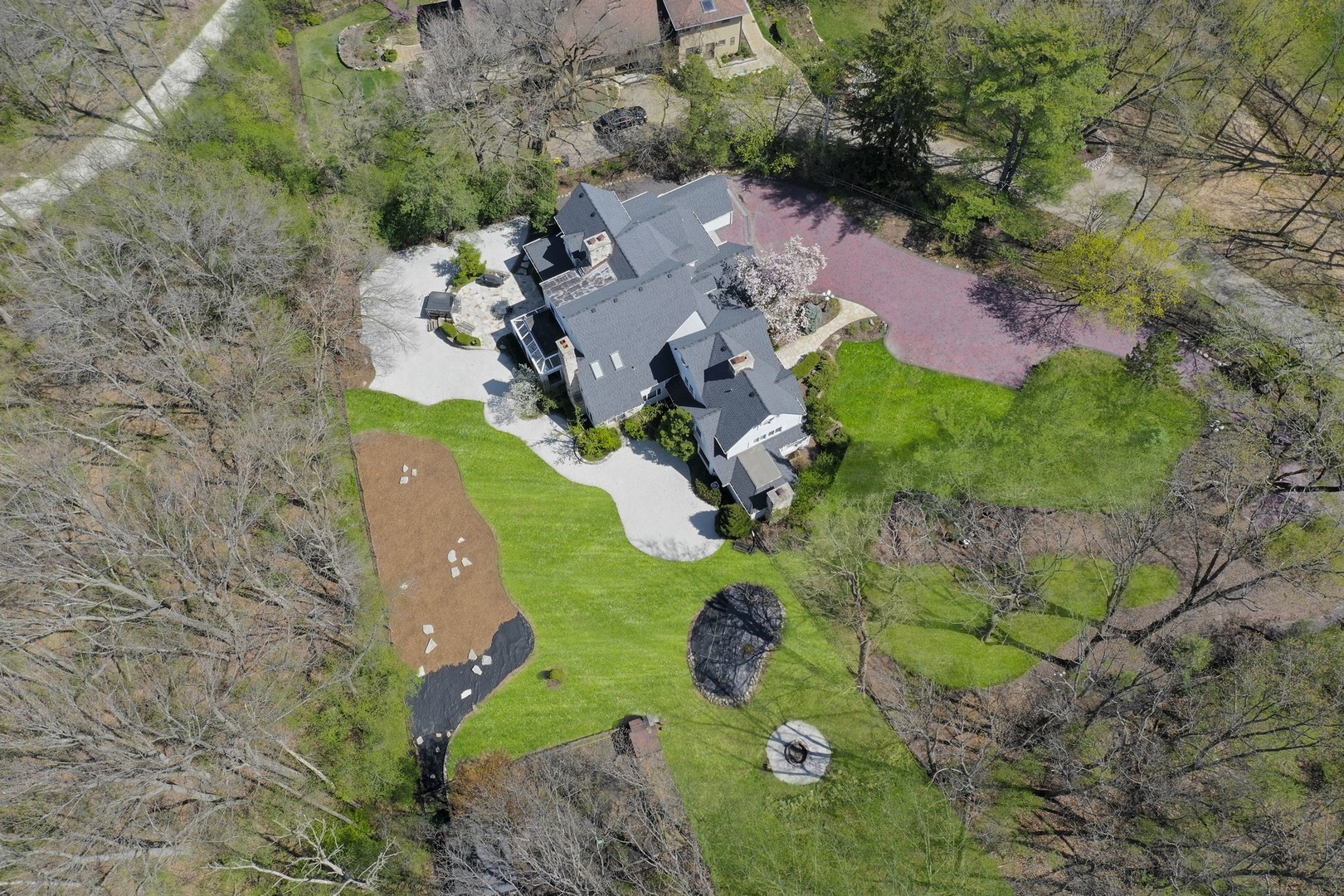3423 Spring Road Oak Brook, IL 60523 - Photo 45 of 75 an aerial view of a house with a yard