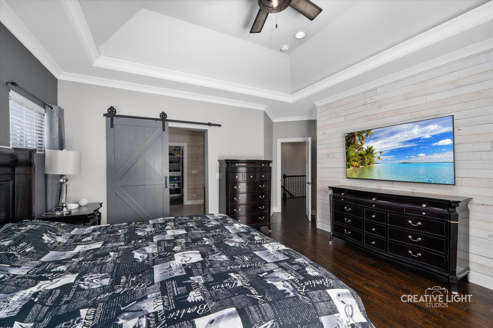 673 Greenfield Road Sugar Grove, IL 60554 - Photo 16 of 31 a bedroom with a bed and a flat screen tv
