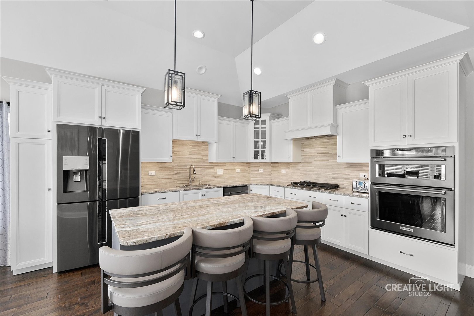 673 Greenfield Road Sugar Grove, IL 60554 - Photo 7 of 31 a kitchen with granite countertop white cabinets and stainless steel appliances