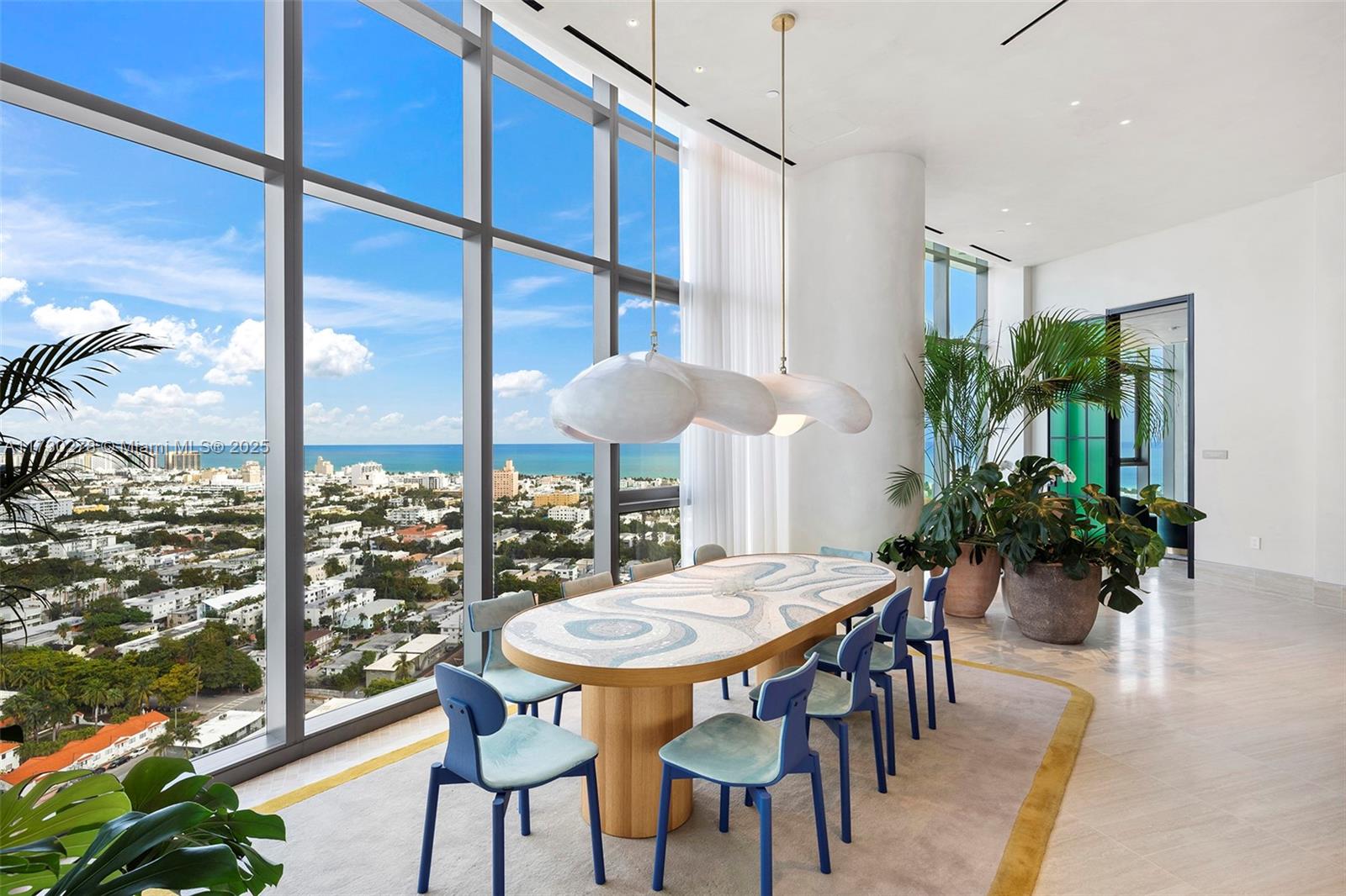500 Alton Road, Unit 3101 Miami Beach, FL 33139 - Photo 41 of 53 a view of a dining room with furniture window and outside view
