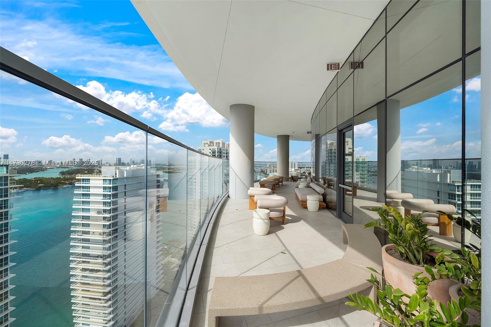 500 Alton Road, Unit 3101 Miami Beach, FL 33139 - Photo 44 of 53 a view of balcony with couch and chairs
