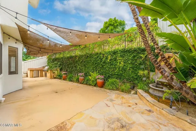 a view of a backyard