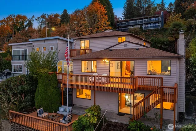 a front view of a house with a swimming pool