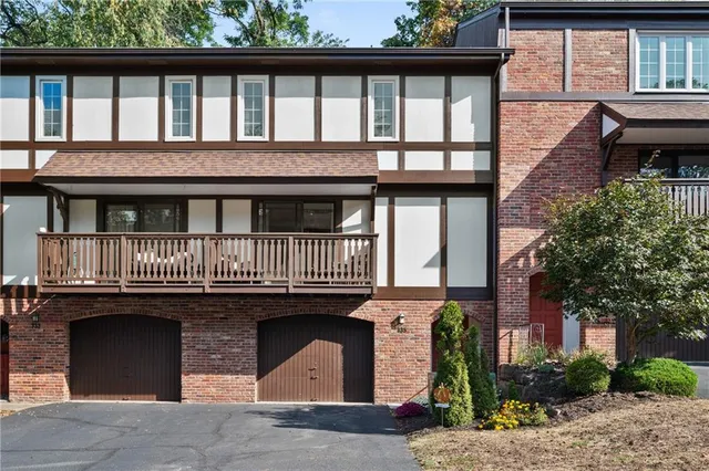a front view of a house with balcony