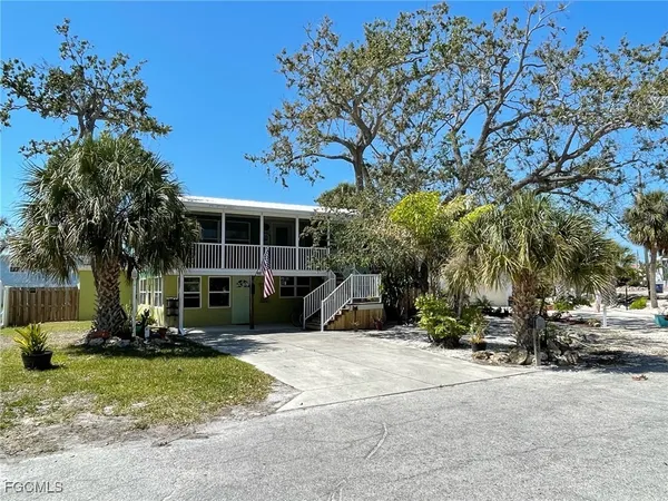 a view of a building with a garden