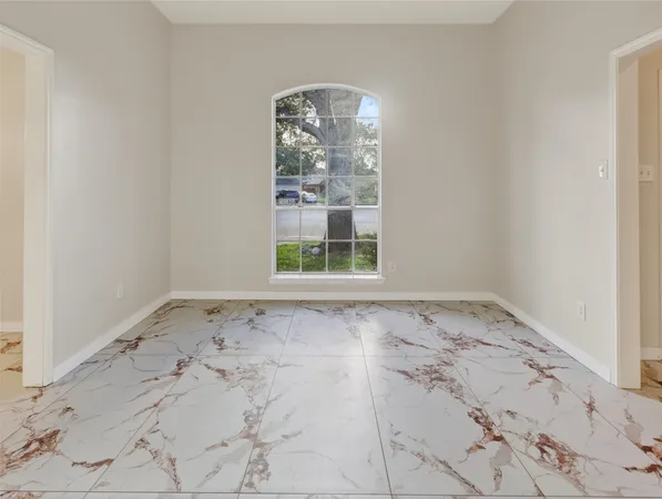 an empty room with a window