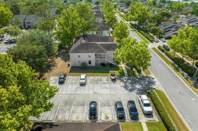 a view of building with yard