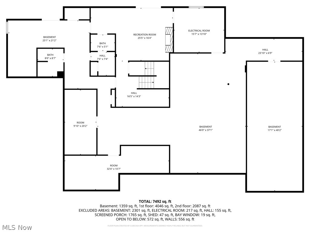 9940 Chardon Road Chardon, OH 44024 - Photo 50 of 50 Basement Floor Plan