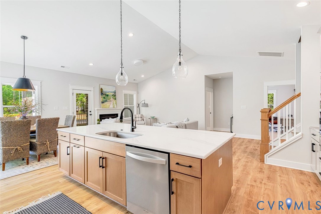 Lot 14 Red Oak Circle, Unit LOT 14 Aylett, VA 23009 - Photo 15 of 27 Kitchen with light wood finished floors, recessed