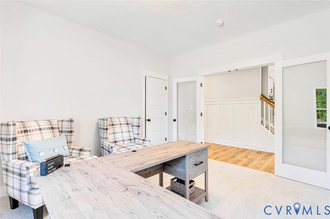 Lot 14 Red Oak Circle, Unit LOT 14 Aylett, VA 23009 - Photo 20 of 27 Office area with light wood-style floors, a wainsc