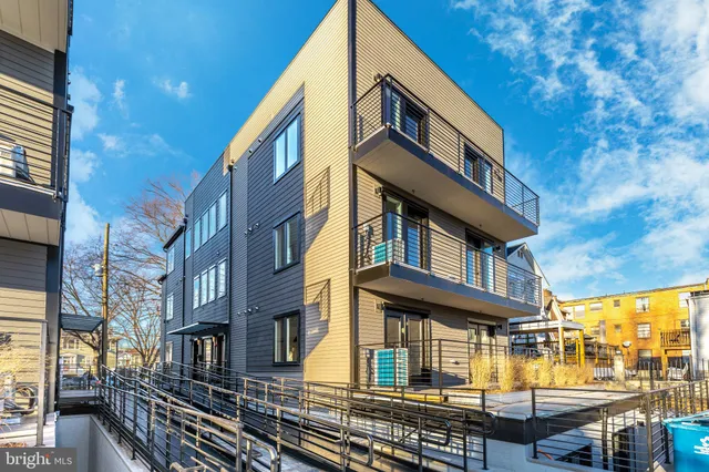 a front view of a building