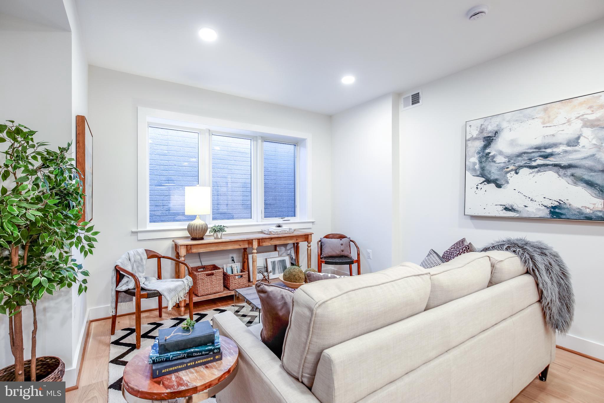 1009 Rhode Island Avenue Northeast, Unit 1 Washington, DC 20018 - Photo 6 of 21 a living room with furniture and a potted plant