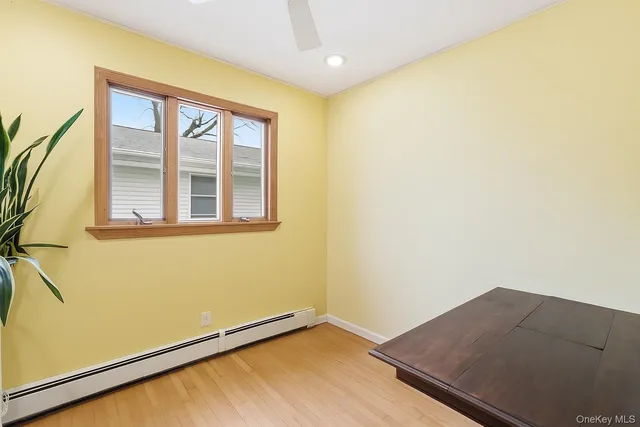 an empty room with a window