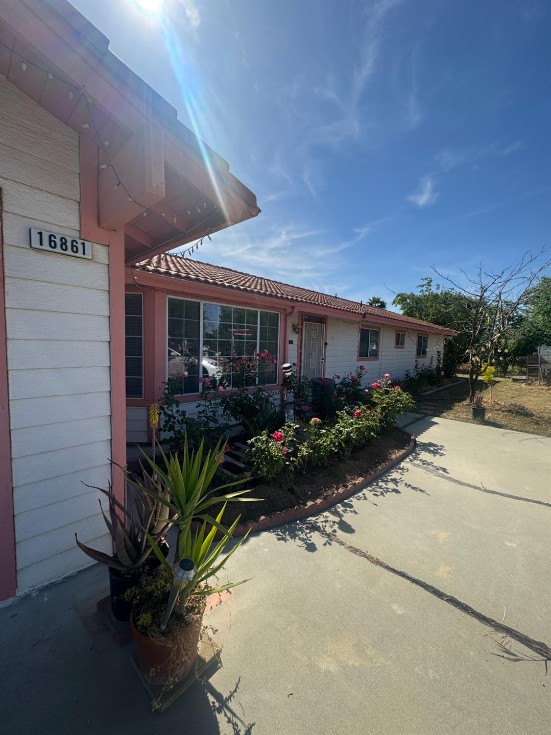 16861 Karen Road Madera, CA 93636 - Photo 1 of 26 a potted plant sitting in front of a house