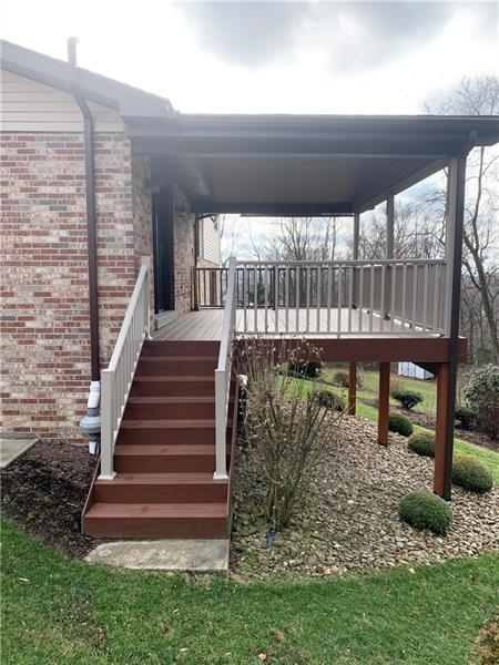 3241 Ridgeway Road Greensburg, PA 15601 - Photo 23 of 25 Rear deck with steps that lead to the side and rear yard. Timber Tech deck.