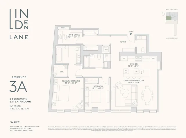 $2,700,000 | 349 West 51st Street, Unit 3A | Hell's Kitchen