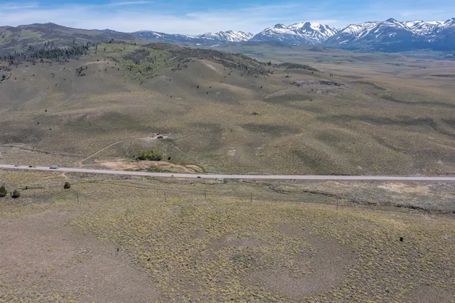 a view of beach and mountain