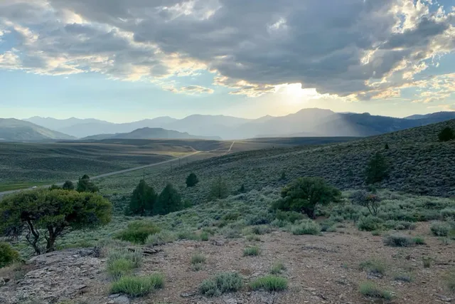 a view of outdoor space and mountain view