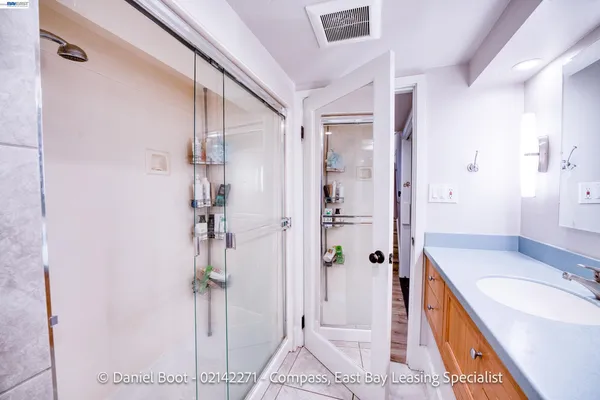 a en suite bathroom with a sink