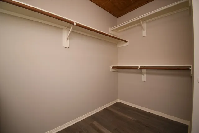 a view of small space with racks on the wall