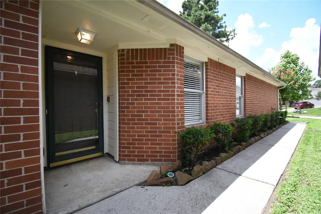 a view of outdoor space with front door