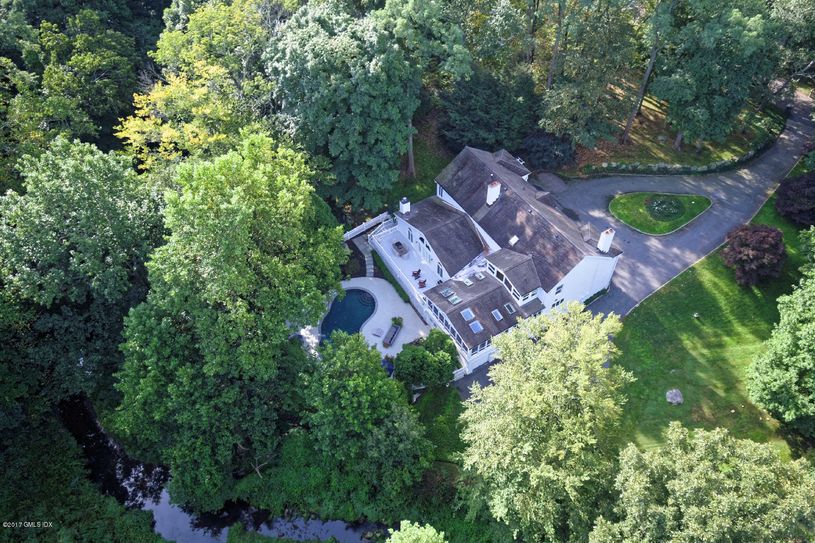 25 Windabout Drive Greenwich, CT 06831 - Photo 21 of 31 an aerial view of a house with garden space and street view