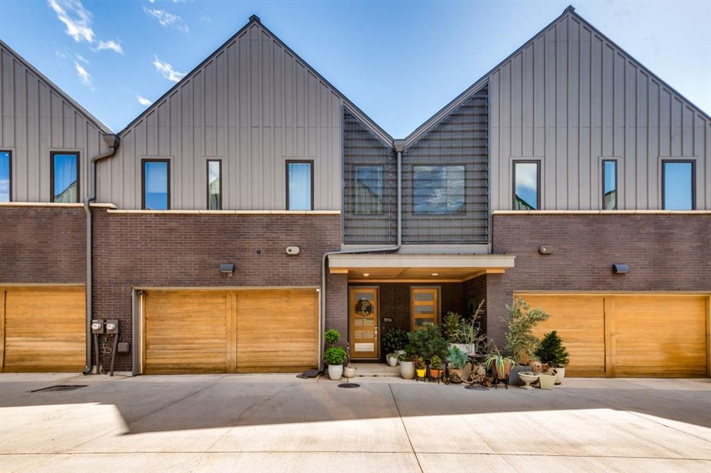 a front view of multiple houses