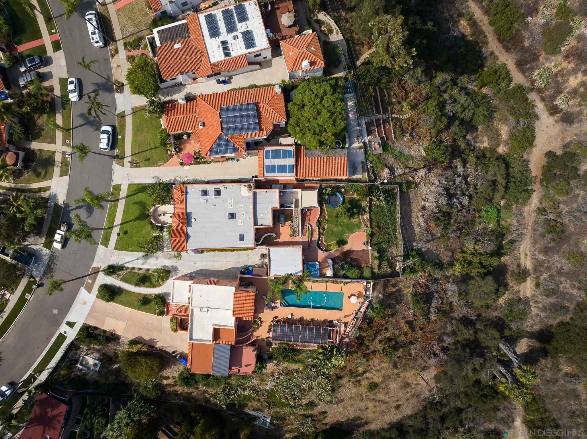 4192 Rochester Road San Diego, CA 92116 - Photo 45 of 49 an aerial view of a houses with yard