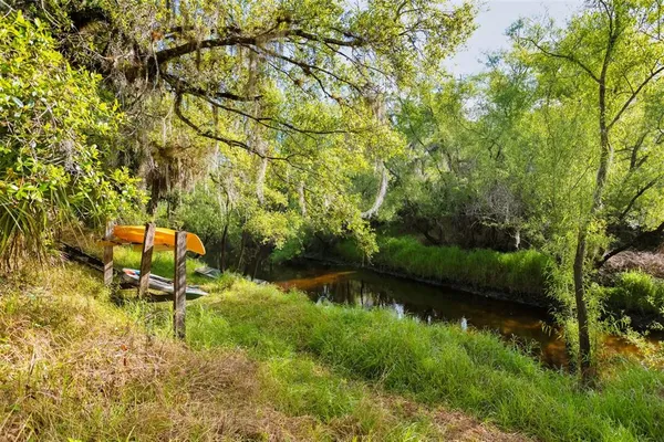 a view of park benches