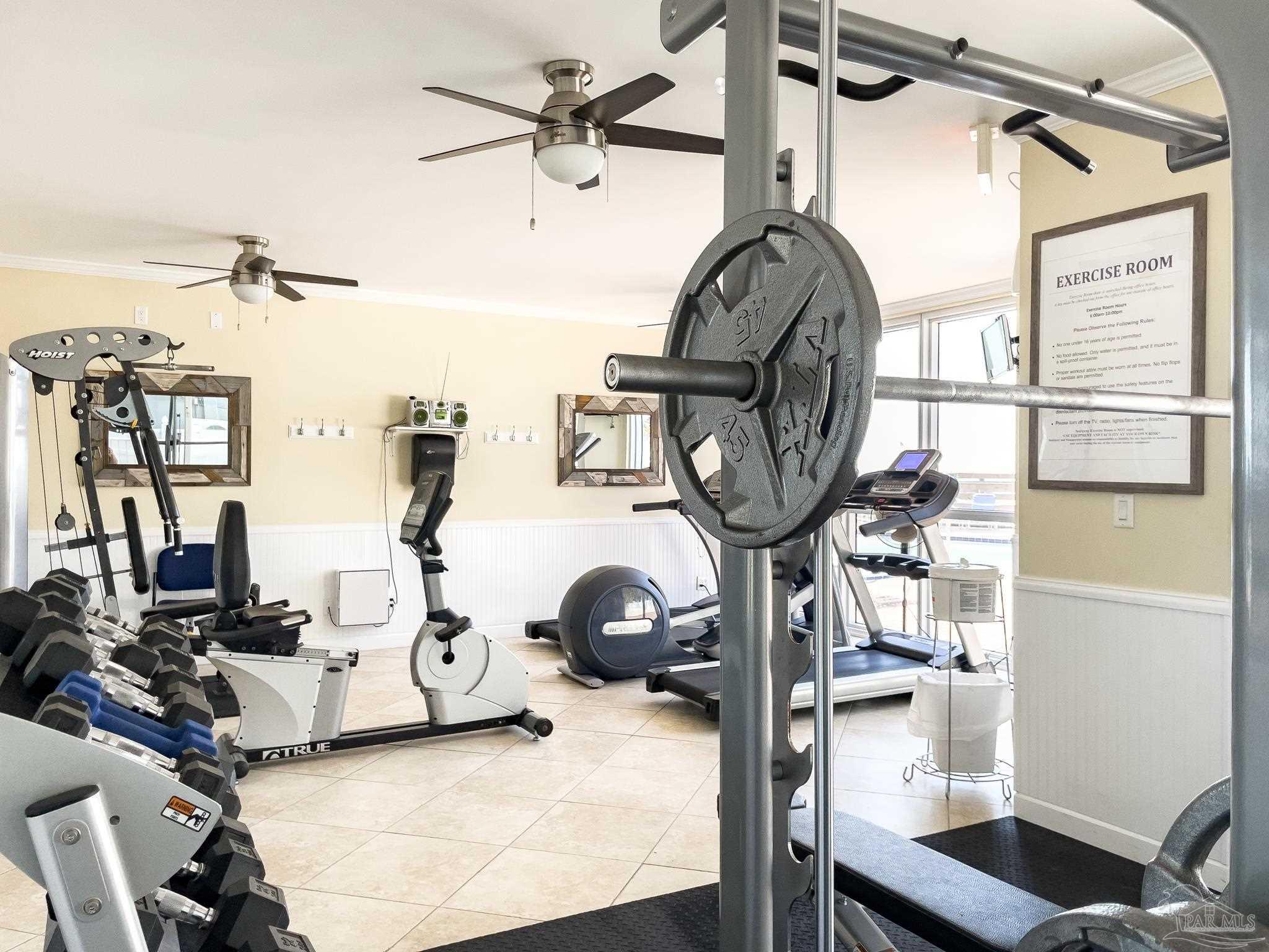 16287 Perdido Key Drive, Unit 104 Pensacola, FL 32507 - Photo 26 of 32 a view of a room with gym equipment