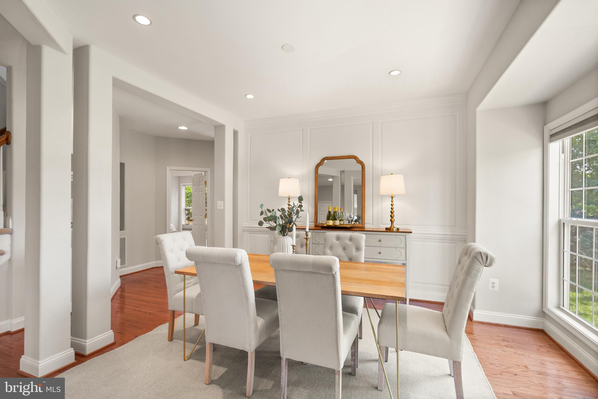 8560 Bauer Circle Springfield, VA 22152 - Photo 10 of 76 Dining room with paneled wall and wood floors