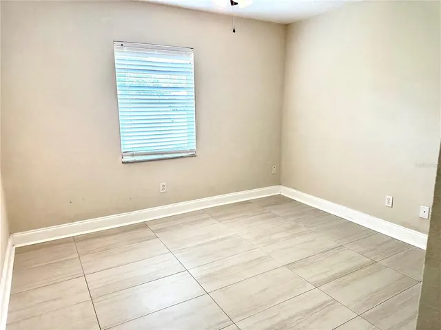 an empty room with a window