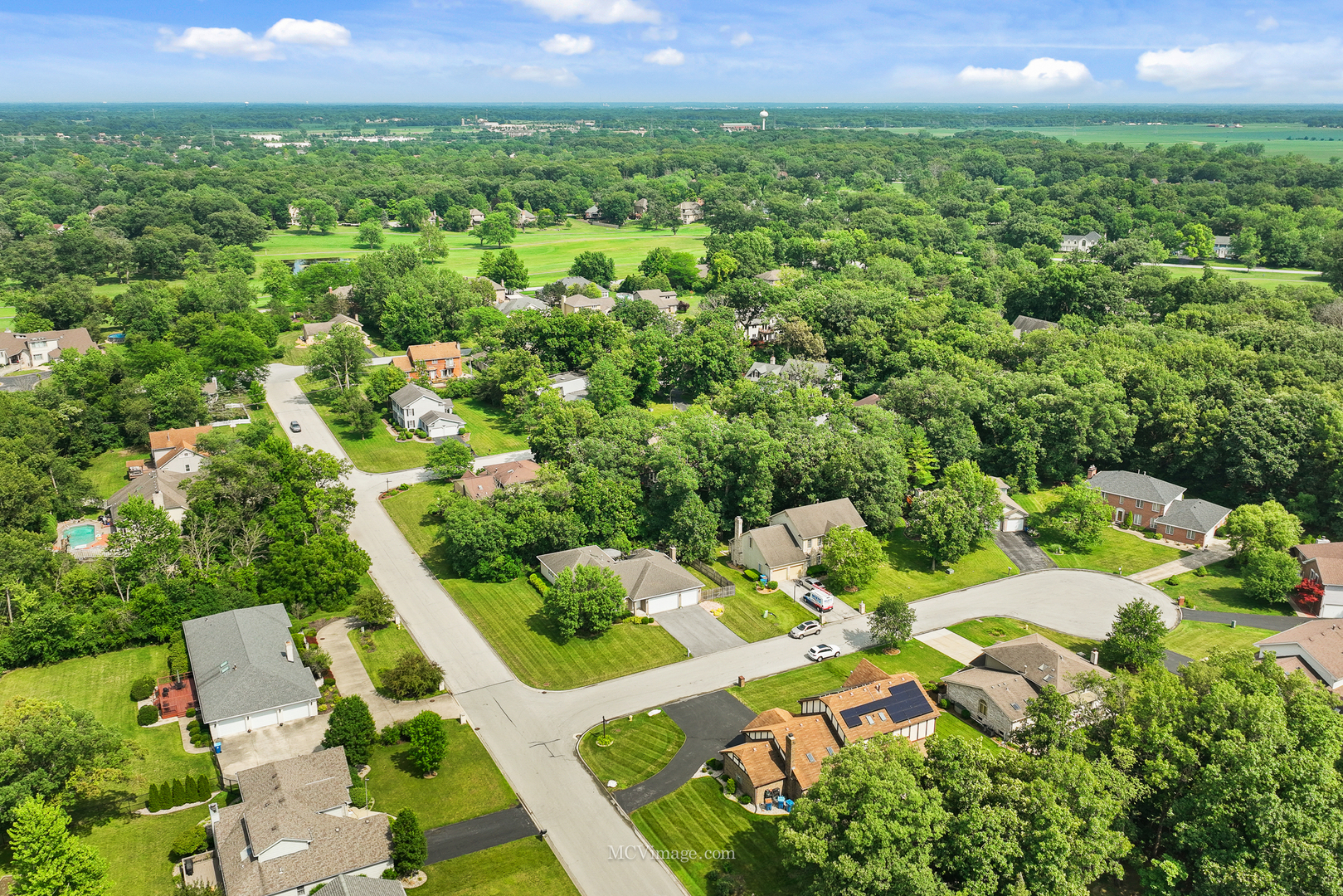 40 Zurich Court Crete, IL 60417 - Photo 3 of 40 an aerial view of residential house with outdoor space and trees all around