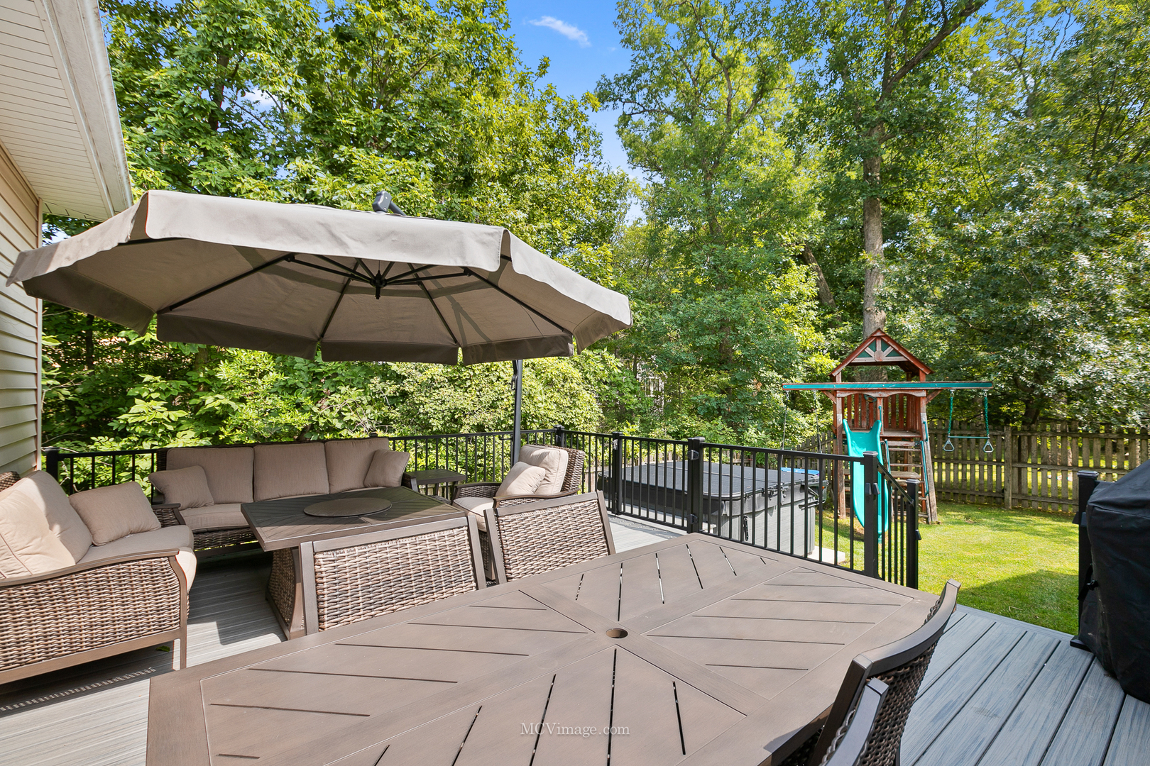 40 Zurich Court Crete, IL 60417 - Photo 31 of 40 a view of a roof deck with furniture