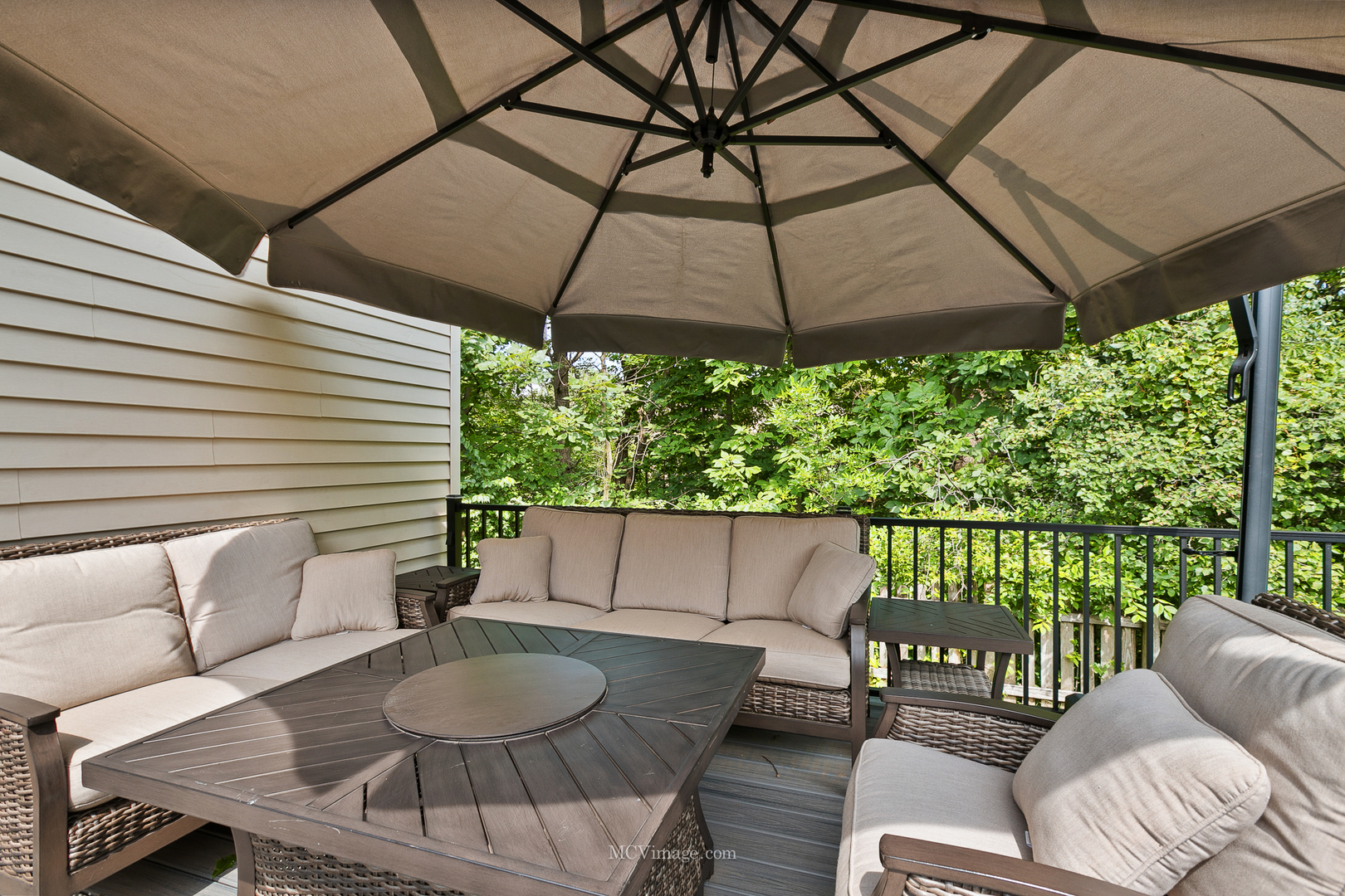 40 Zurich Court Crete, IL 60417 - Photo 32 of 40 a outdoor living space with furniture and umbrella