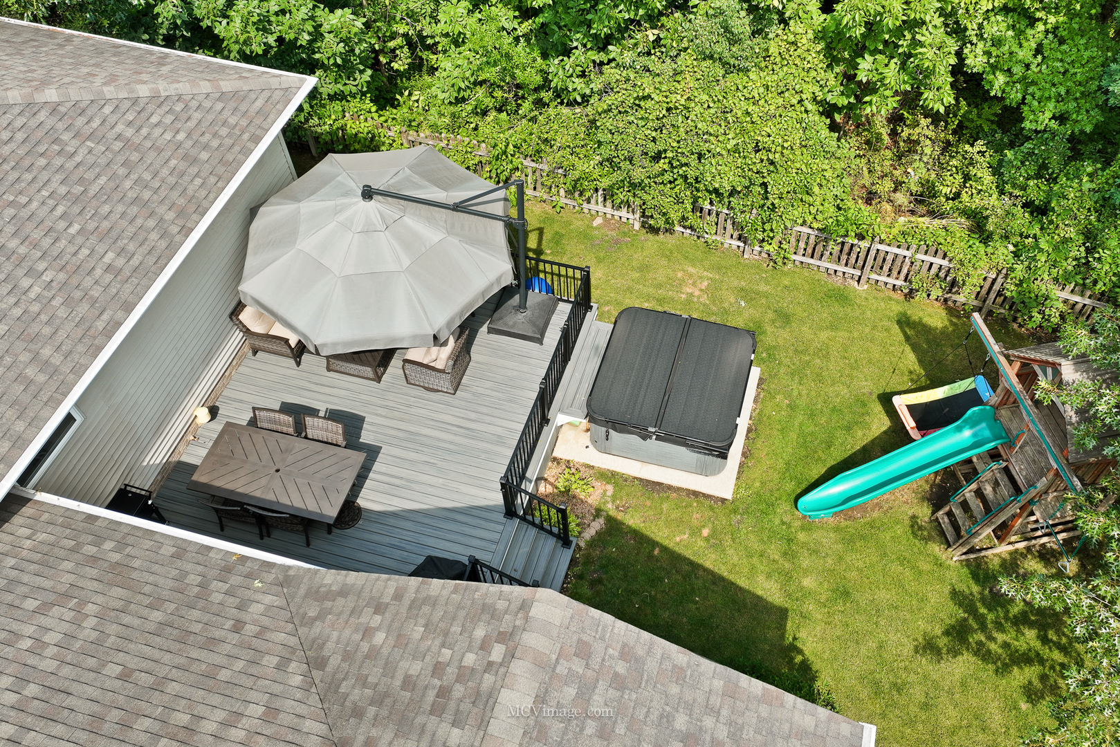 40 Zurich Court Crete, IL 60417 - Photo 33 of 40 an aerial view of a house with swimming pool