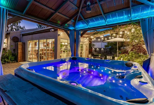 a room with furniture and a fireplace