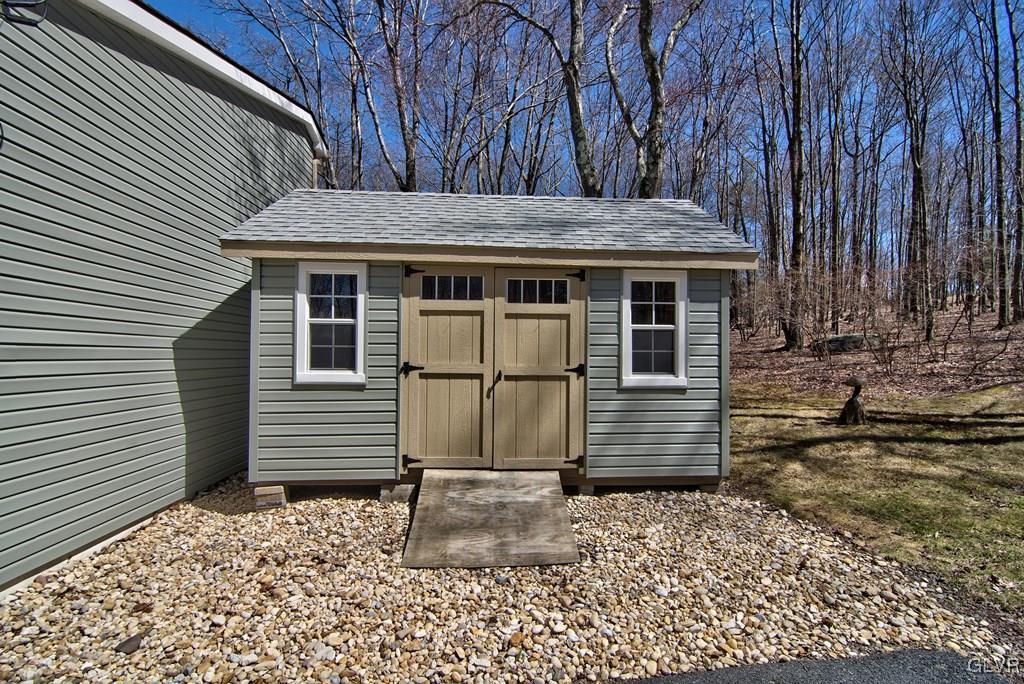 202 McKay Road Henryville, PA 18332 - Photo 34 of 41 View of the 14x10 storage shed which is included w