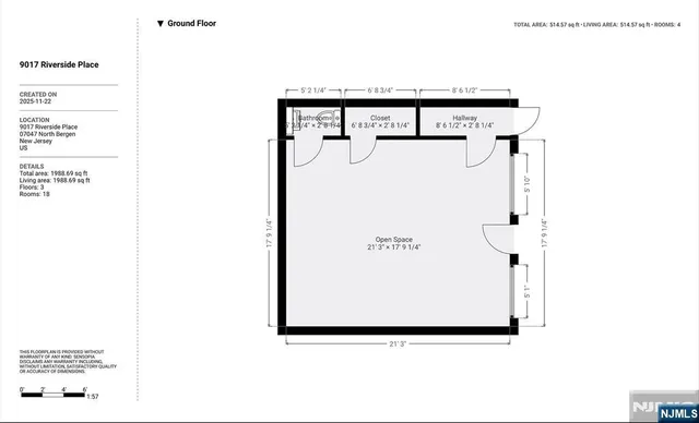 $4,500 | 9017 Riverside Place, North Bergen, NJ 07047