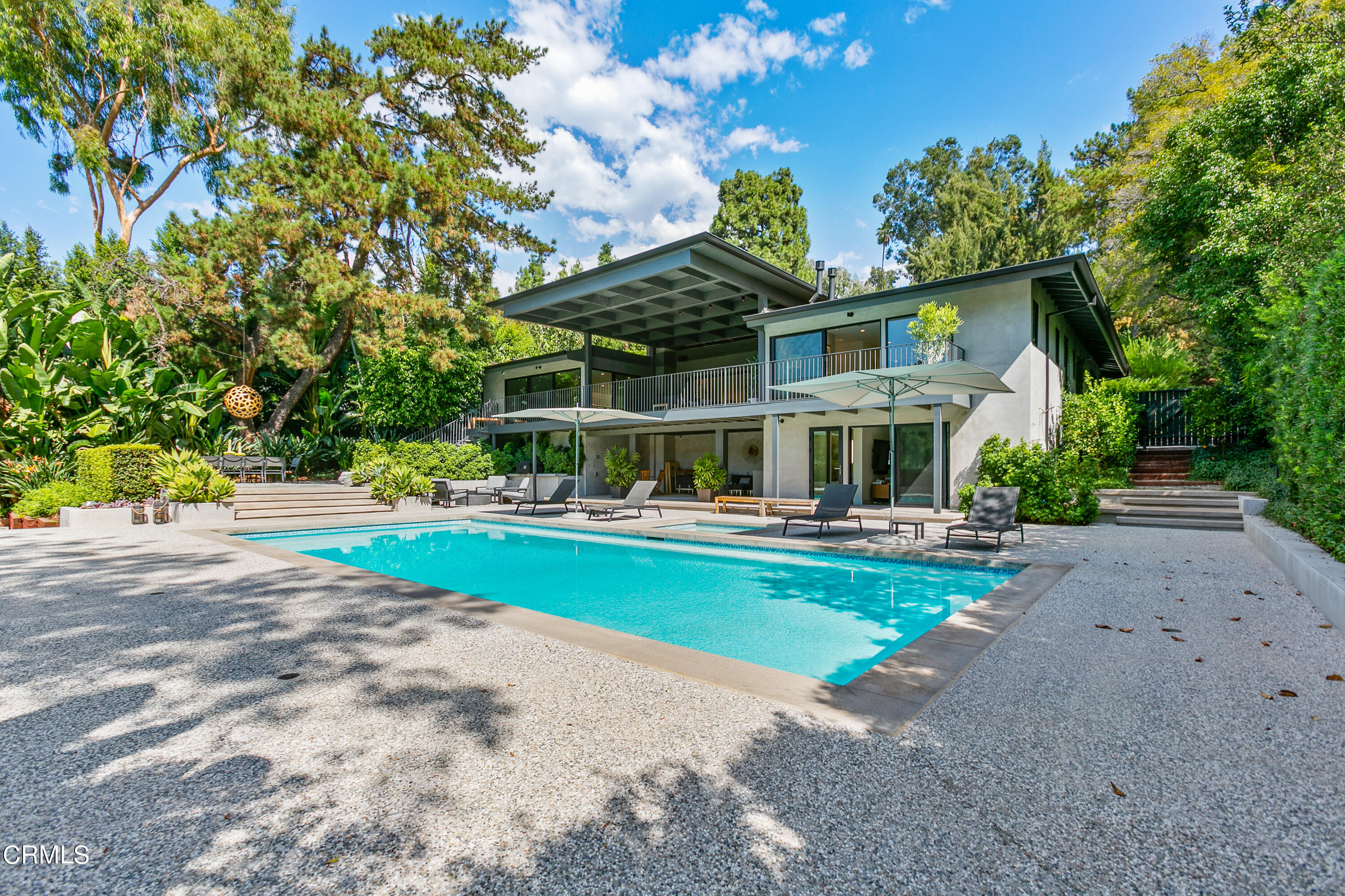 1240 Chateau Road Pasadena, CA 91105 - Photo 26 of 30 a front view of house with yard and outdoor seating