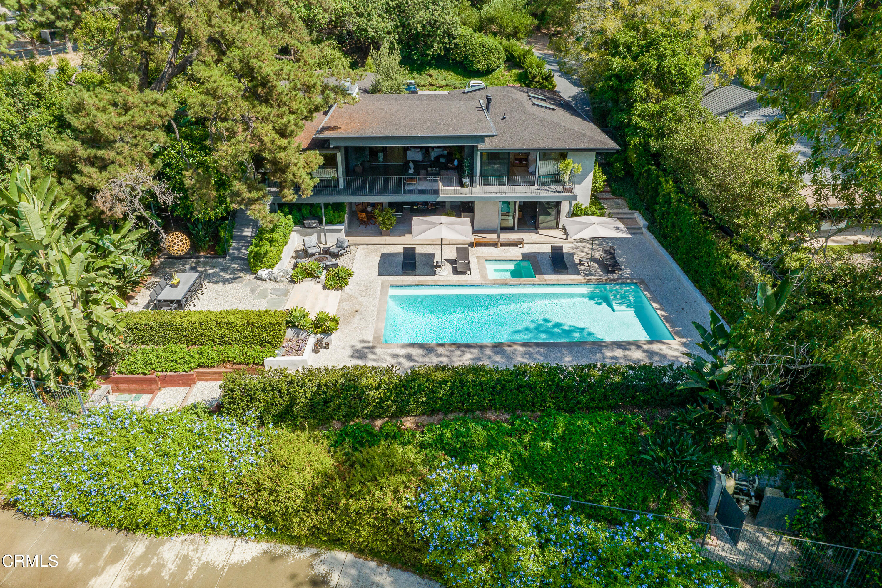 1240 Chateau Road Pasadena, CA 91105 - Photo 29 of 30 a view of a house with backyard and sitting area