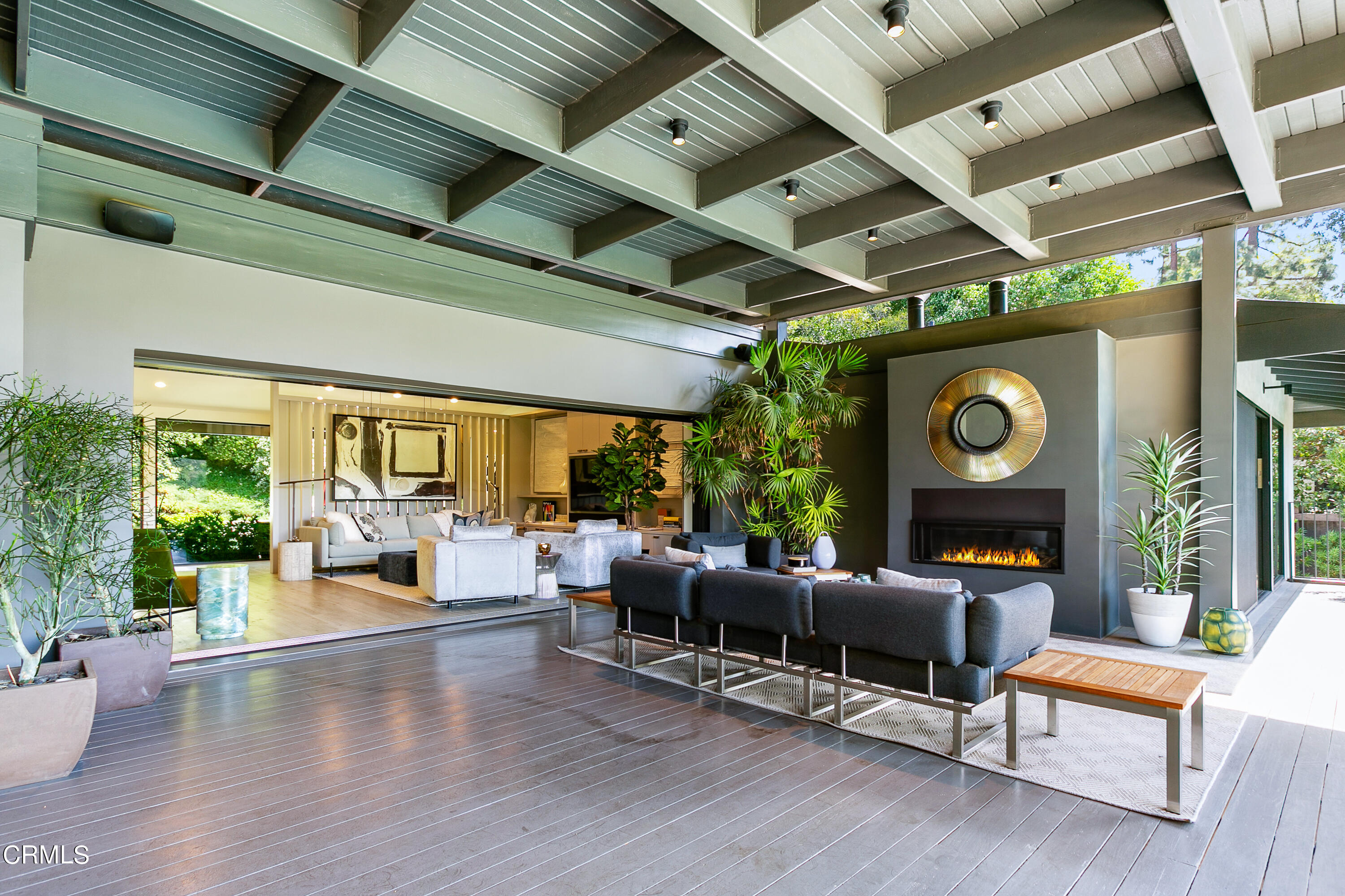 1240 Chateau Road Pasadena, CA 91105 - Photo 9 of 30 a living room with fireplace furniture and a fireplace