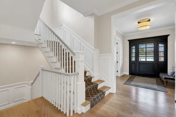 a view of front door with couch