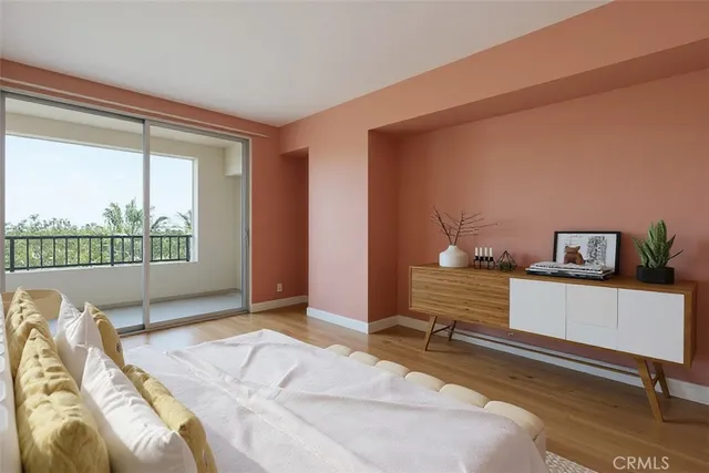 a kitchen with sink and refrigerator