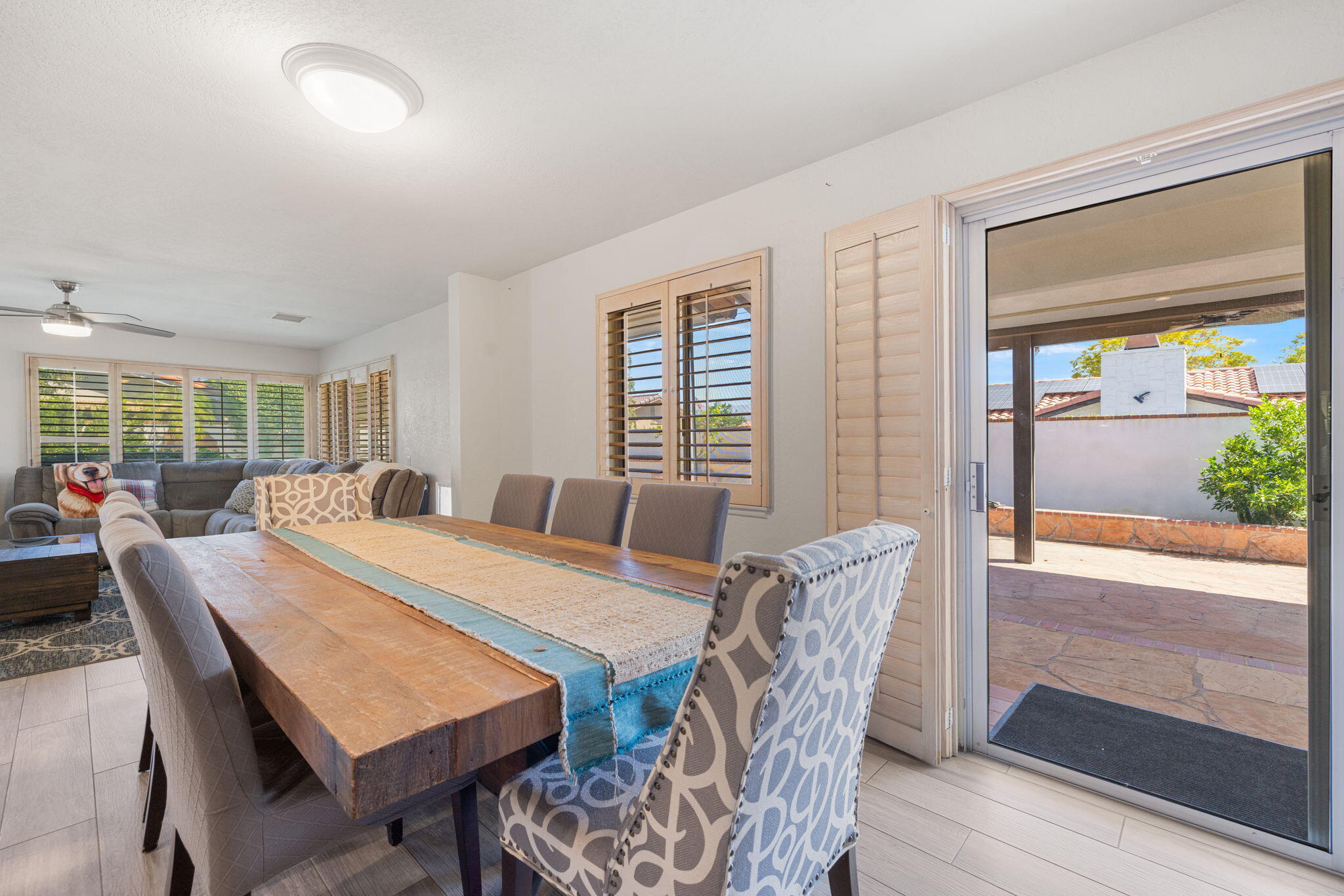 42230 May Pen Road Bermuda Dunes, CA 92203 - Photo 15 of 57 a view of a dining room with furniture window and wooden floor