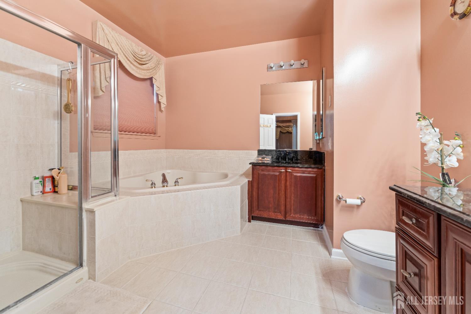 7 Spring Drive Dayton, NJ 08810 - Photo 19 of 24 a bathroom with a bathtub sink mirror vanity and toilet